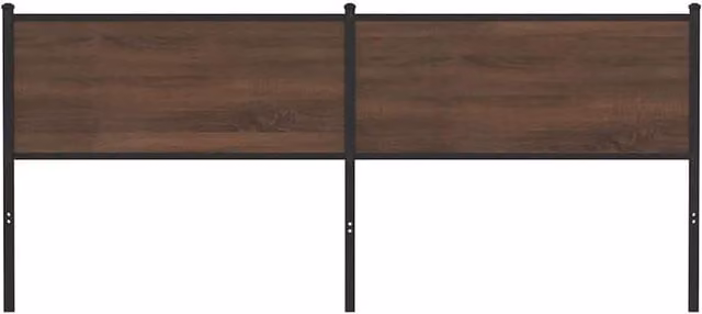 Berkfield Home Brown Oak Headboard in Engineered Wood and Steel