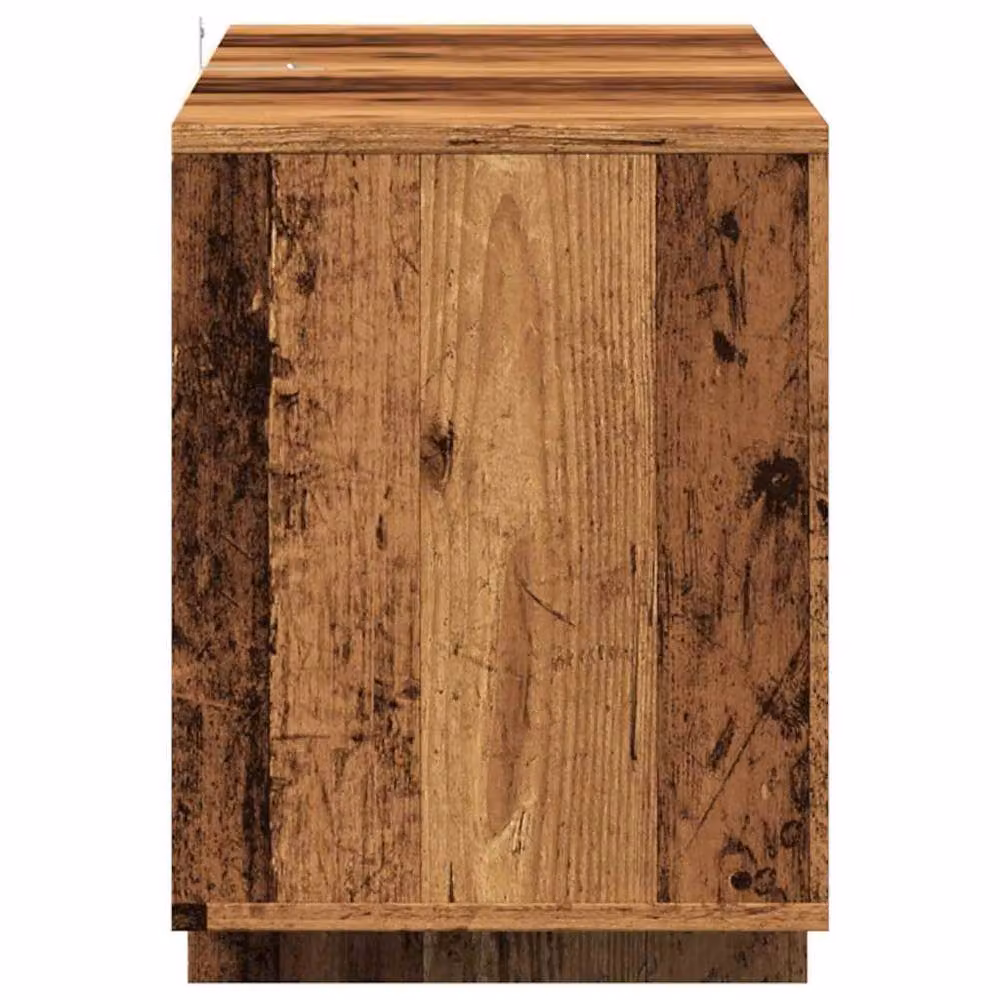 Berkfield Home Rustic Old Wood TV Cabinet in Brown, W/D/H: 130 x 35 x 50 cm – 4