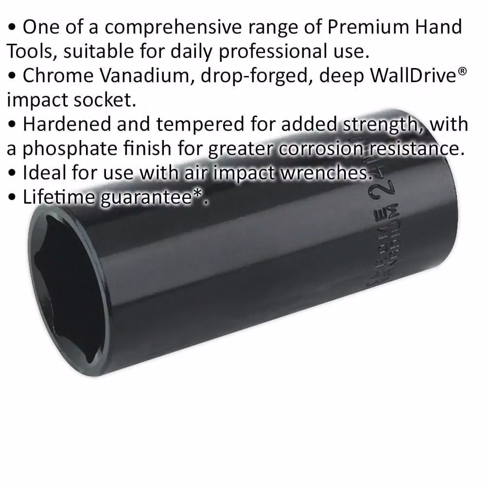 Loops 24mm Forged Deep Impact Socket, 1/2 Inch Square Drive, Chrome Vanadium – 2