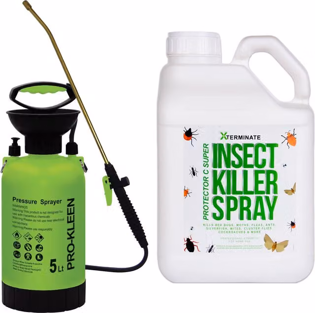 Xterminates Insect Killer with Pump Sprayer, Transparent and Green, 5 l