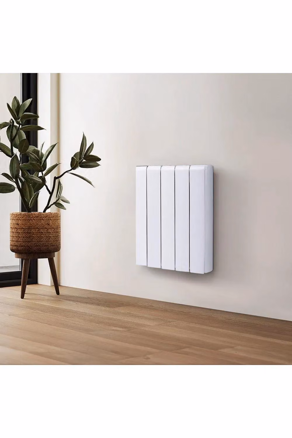 H&O Direct 1000W Electric Ceramic Radiator Space Heater with WiFi and App Control, White – 2