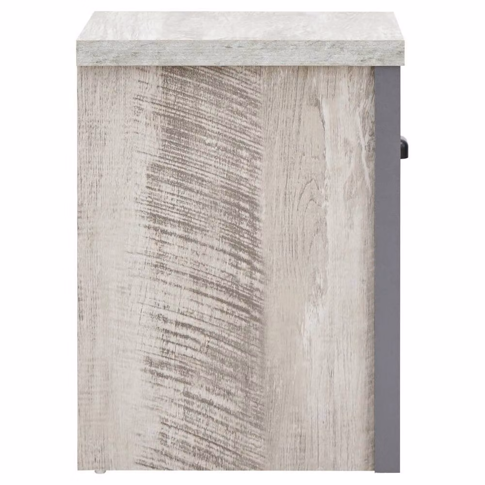 FORGEVIO Industrial Grey Lamp Table with 1 Drawer – 3