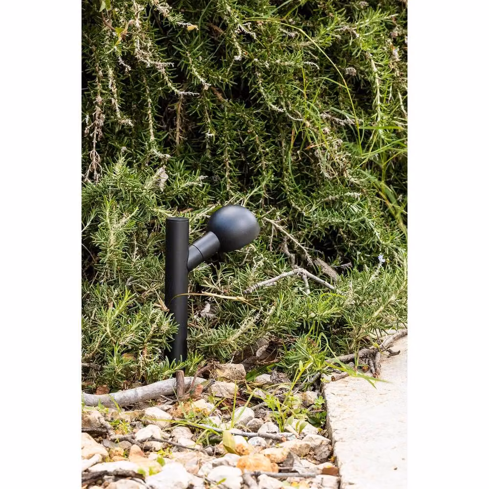 Netlighting Brot 20cm Outdoor Ground Spike Garden Light, Black, 2700K Warm White, IP65 – 4