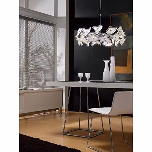 Netlighting Inspired Mantra Otto 5 Light G4 Bar Ceiling and Wall Lamp in Chrome and Black Glass – 2