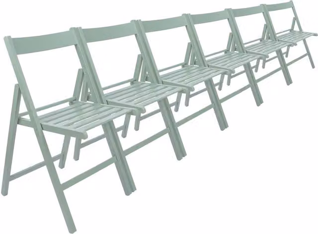 Harbour Housewares Sage Green Beech Wood Folding Chair