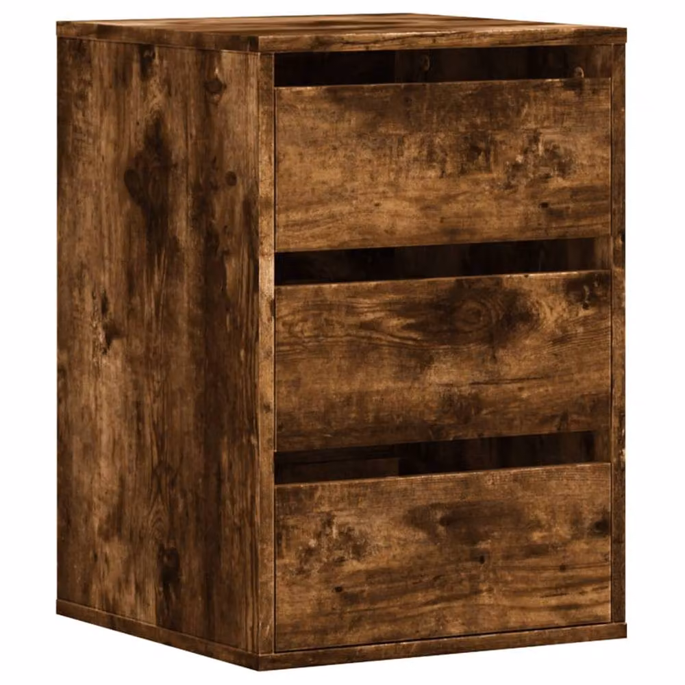 Berkfield Home Corner Chest of Drawers in Smoked Oak Brown, W/D/H: 40 x 41 x 58 cm – 2