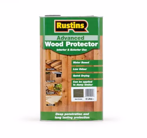 Rustins Advanced Wood Preserver Dark Brown 5L