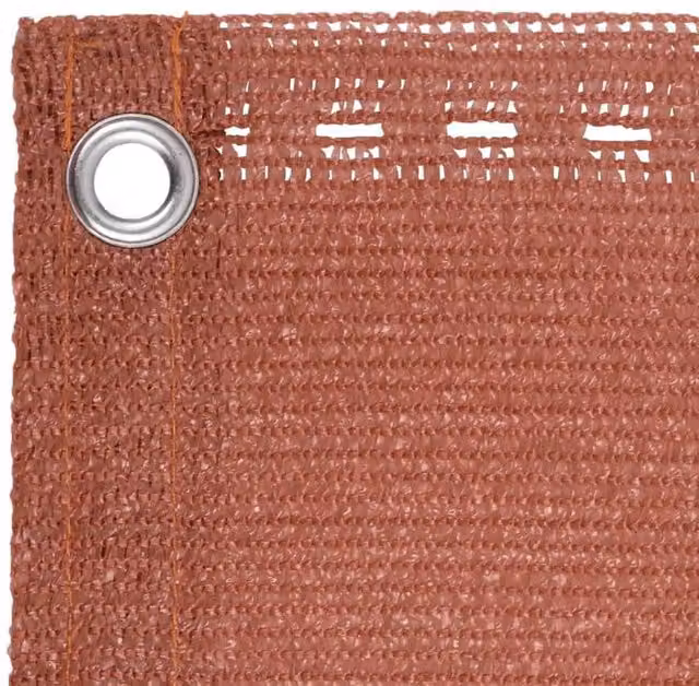 Berkfield Home Semi-Transparent Fabric Balcony Screen in Terracotta, W: 90 cm, H: 600 cm