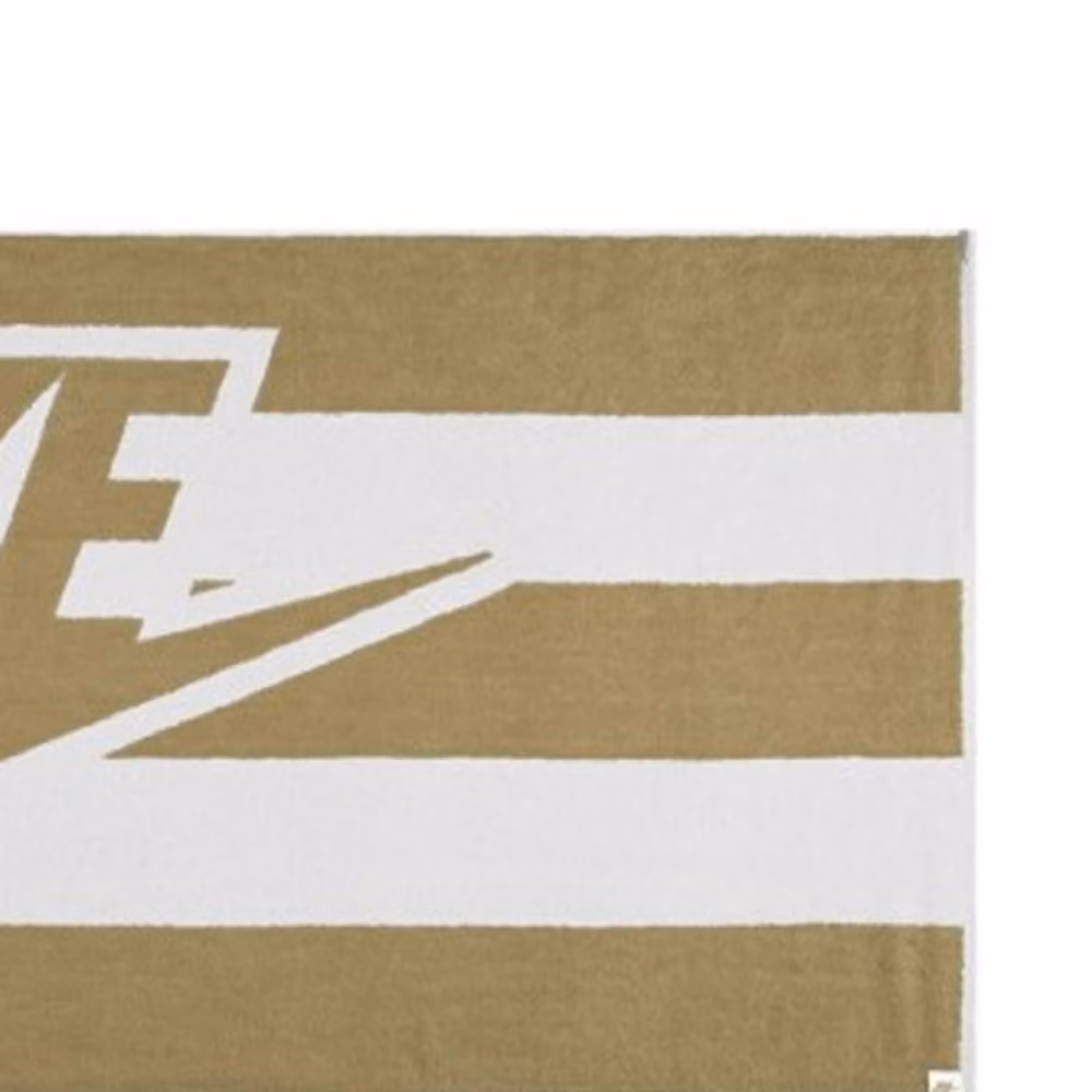 Nike Club Striped Cotton Beach Towel in Beige – 2