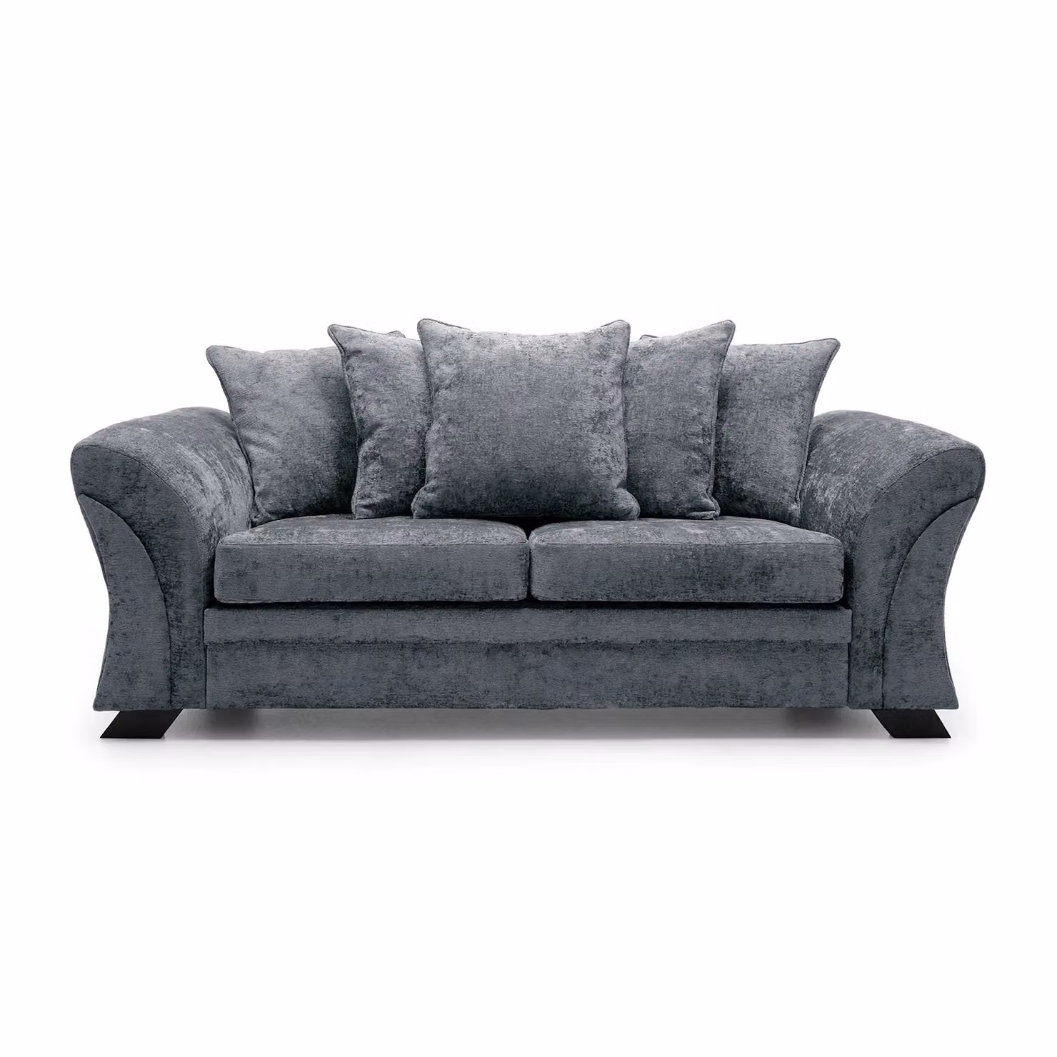 Abakus Direct Farrow 3 Seater Sofa in Grey Crushed Chenille Fabric – 2
