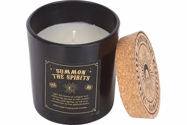 KDMD Summon the Spirits White Sage Talking Board Candle in Black – 4