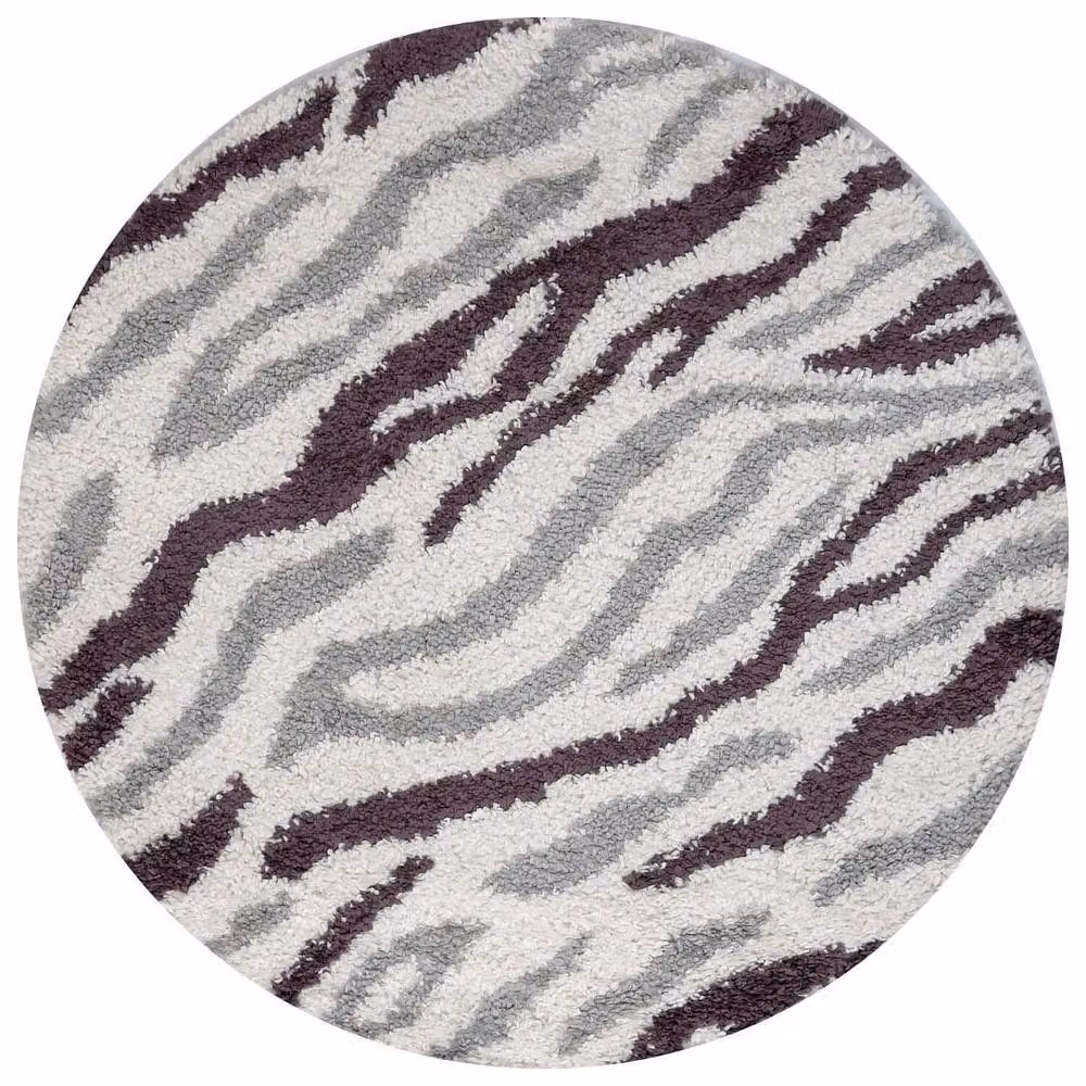 THE RUGS Moodi Abstract Design Shaggy Soft High Pile Living Room Rug, Purple, W: 160 cm, L: 230 cm – 8