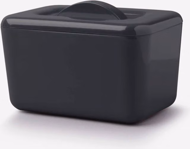 Zeal Melamine Insulated Butter Dish with Lid, Grey, 500 g Capacity – 4