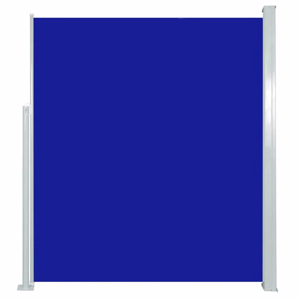 Berkfield Home Retractable Side Awning in Blue, W: 500 cm, H: 160 cm – 2