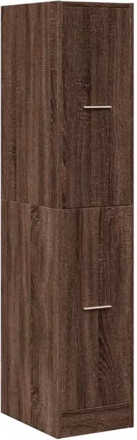 Berkfield Home Elegant Apothecary Cabinet in Brown Oak, W/D/H: 30 x 41 x 144.5 cm