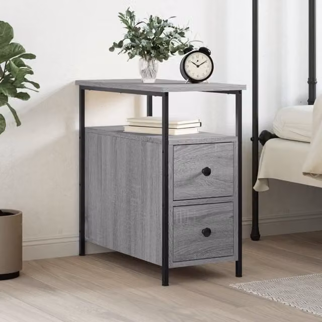 Berkfield Home Grey Sonoma Bedside Cabinet W/D/H: 30 x 60 x 60 cm – 1