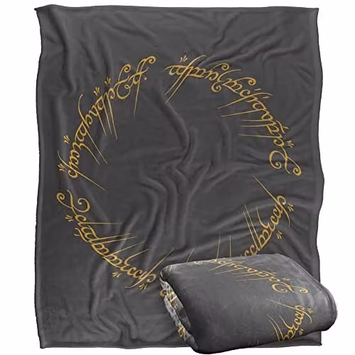 Logovision Lord of the Rings White Silky Touch Super Soft Microfibre Fleece Throw Blanket W/D/H: 152 x 127 cm – 1