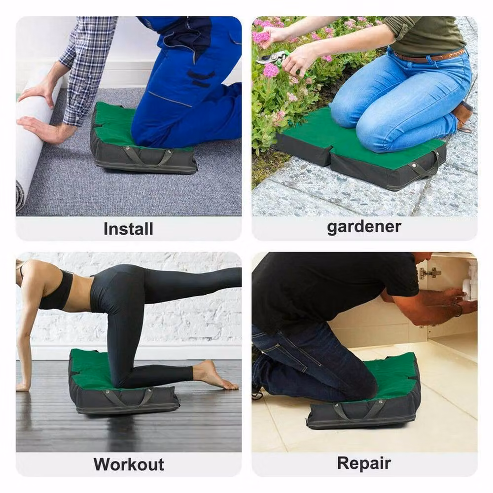 FLAVORA Extra Thick Large Portable Foam Garden Kneeling Pad in Green – 4