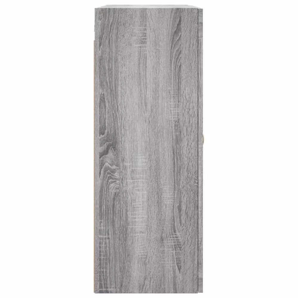 Berkfield Home Wall Mounted Cabinets with Glass Doors, Grey Sonoma Engineered Wood, 2 Pack – 5