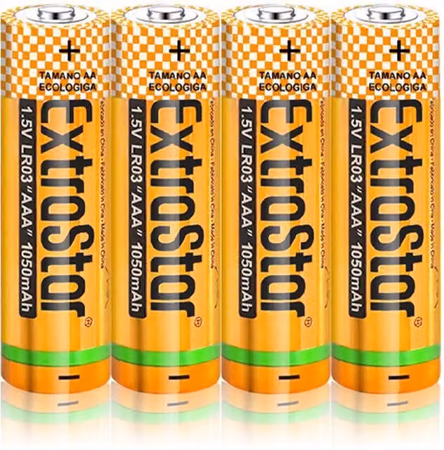ExtraStar AA Alkaline Batteries 1.5V, 4 Pack, Gold