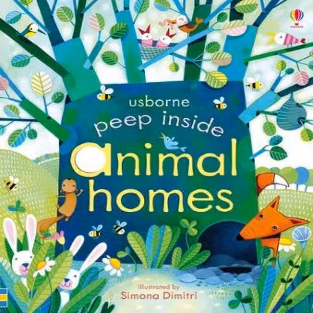 Anna Milbourne Peep Inside Animal Homes Multicolour Board Book