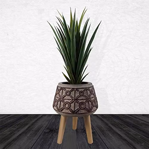 Leaf Extra Large Square Geometric Cachepot Planter in Leaf Green, W/D/H: 36.0 x 36.0 x 28.5 cm – 1