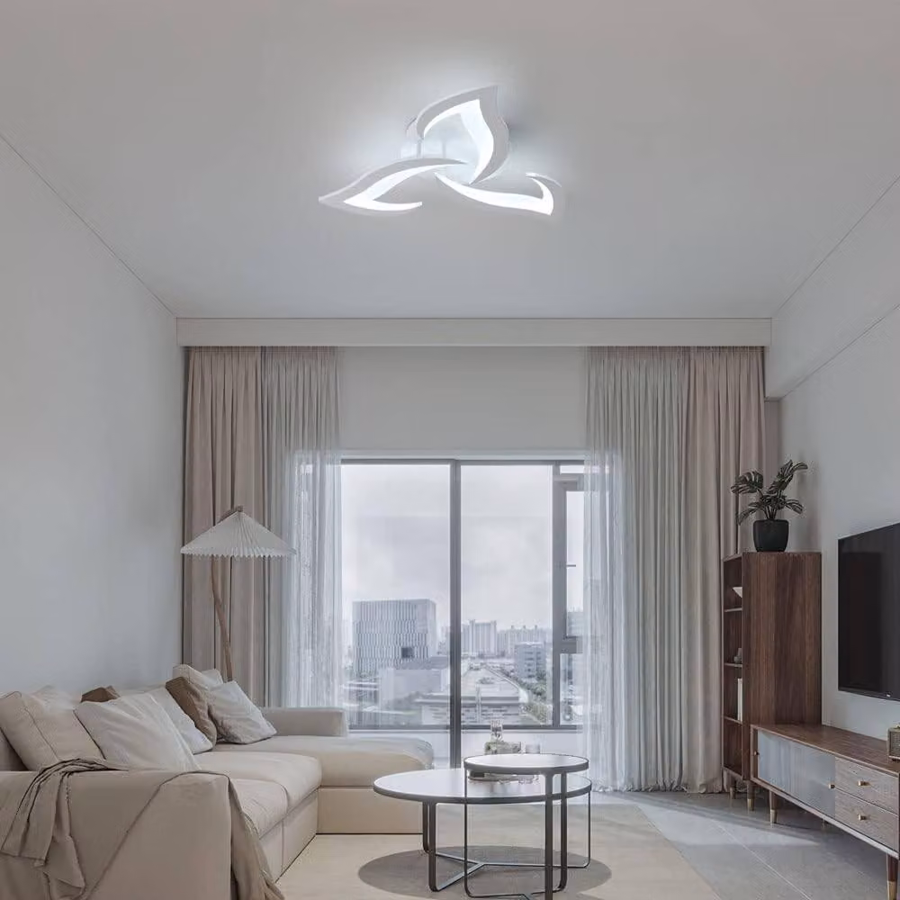Goeco Modern LED Flower Ceiling Light, 36W, 6500K Cool White, White – 2