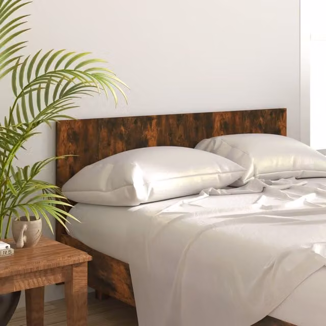 Berkfield Home Classic Bed Headboard in Smoked Oak Brown, W: 160 cm, D: 1.5 cm, H: 80 cm