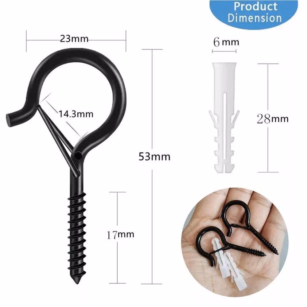 SPETLEK Black Stainless Steel Screw-in Q-Hanger Hooks for Outdoor Use – 2