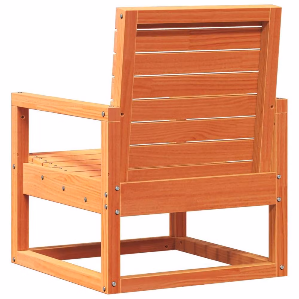 Berkfield Home Beautiful 3 Piece Garden Lounge Set in Wax Brown Solid Wood Pine – 3