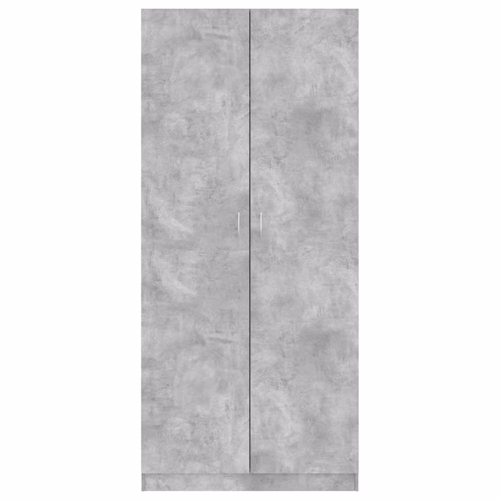 Berkfield Home Modern Wardrobe in Concrete Grey, W/D/H: 90 x 52 x 200 cm – 2