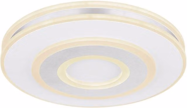 Netlighting Maru Round Semi Ceiling Light in White with Dimmable LED and Remote Control