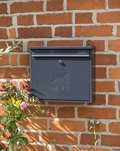 Burg-Wächter MB02A Anthracite Elegance Wall Mounted Galvanised Steel Lockable Weatherproof Post Box W/D/H: 36 x 31 x 10 cm – 6