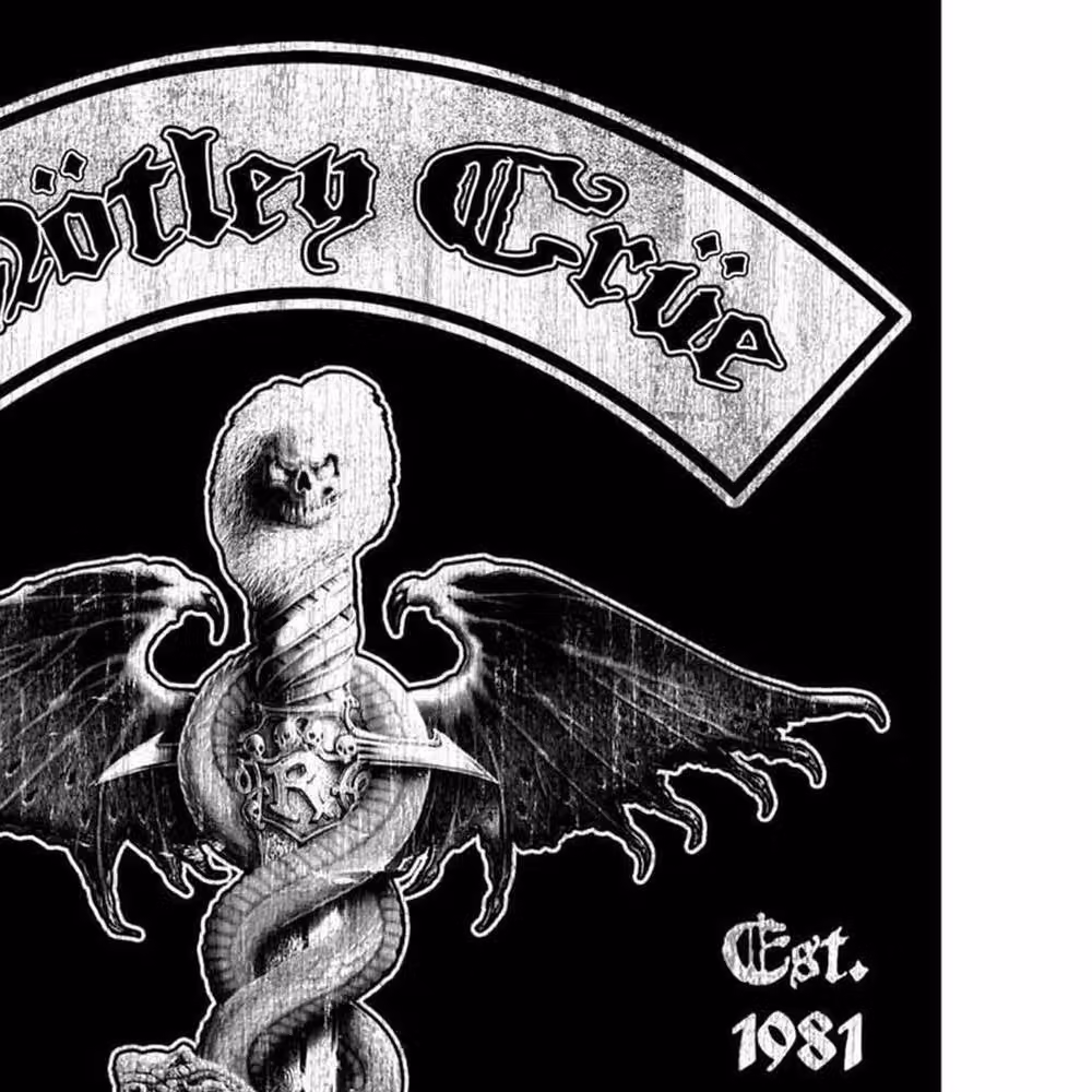 Motley Crue Hollywood Graphic Textile Poster in Black – 2