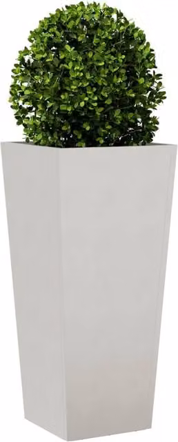 Berkfield Home Durable Stainless Steel Garden Planter Tub in Grey, W/D/H: 35 x 35 x 75 cm