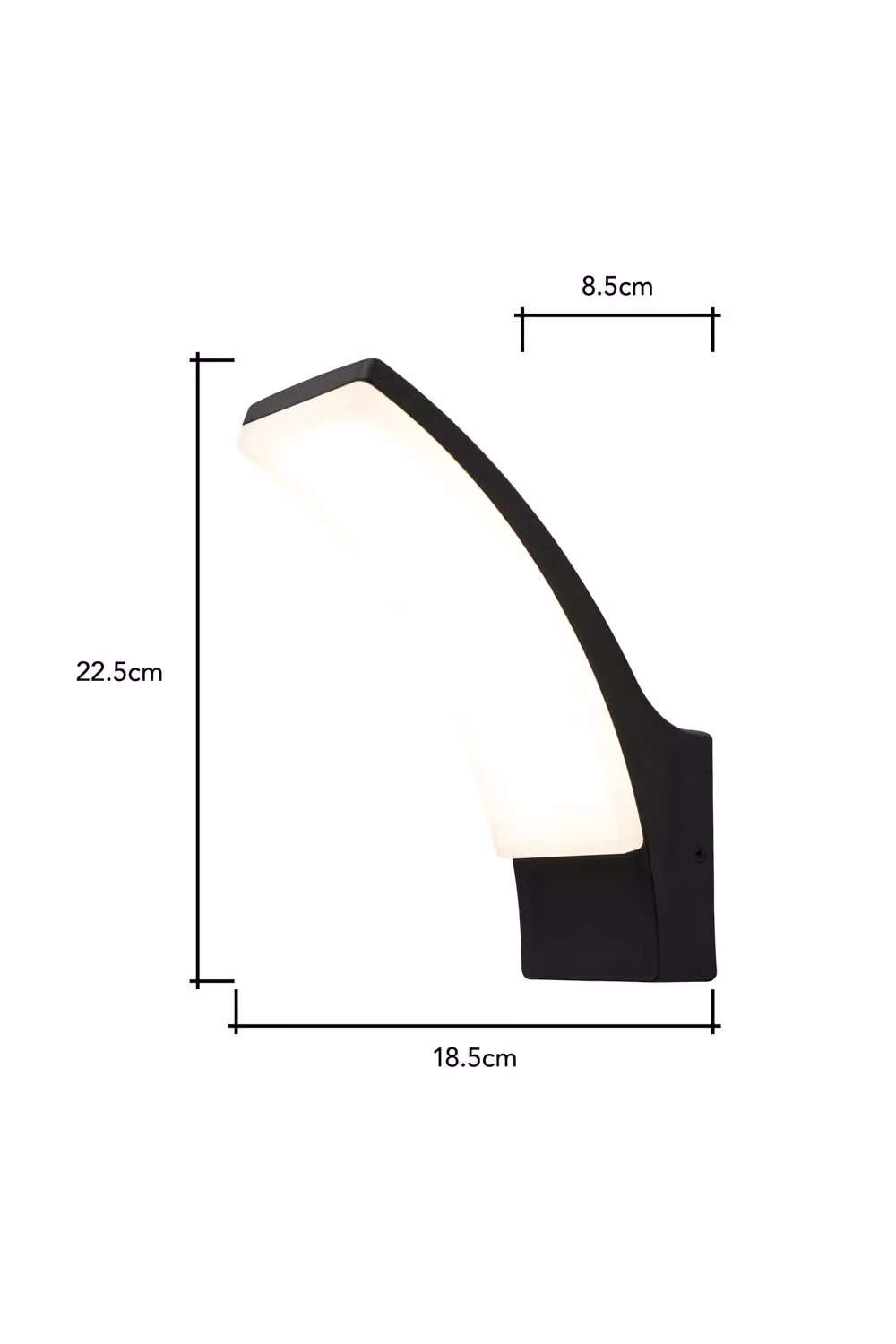 BHS Lighting Klaus Modern LED Outdoor Wall Light in Black – 3