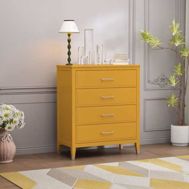 Cabinet Bits Palazzi 4 Drawer Chest of Drawers in Yellow – 1