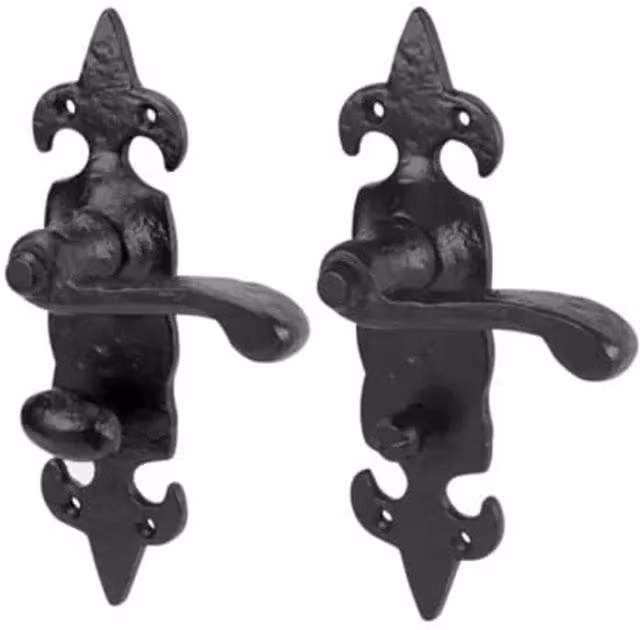Golden Grace Black Bathroom Handle Set