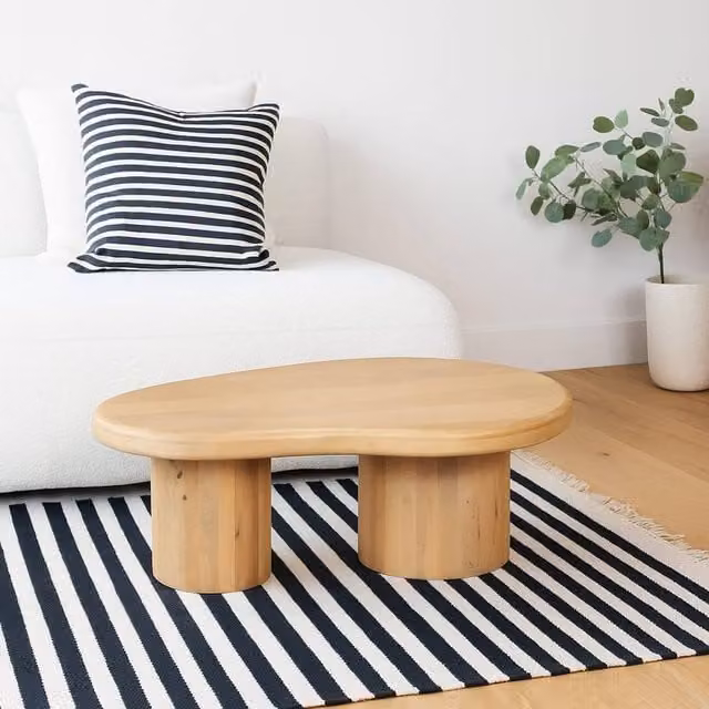 Wyld Haus Buffalo Abstract Mango Wood Coffee Table in Brown