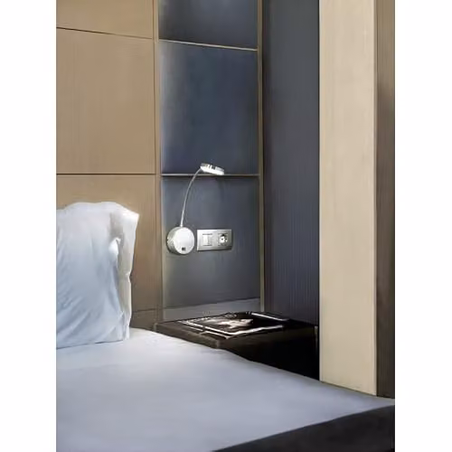 Netlighting Llit LED Wall Reading Light in Grey and Silver, 3.3W, 4000K, 133lm – 2