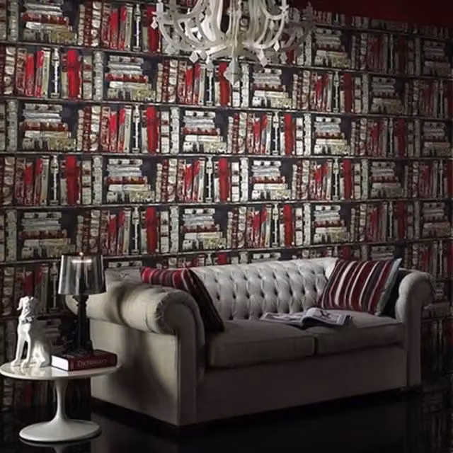 Prestigious Textiles Abstract Classic Red Wallpaper