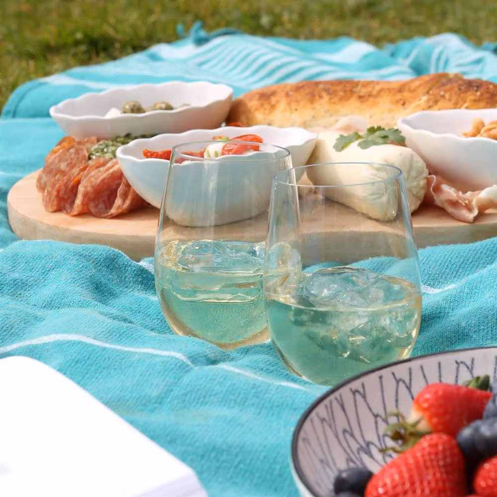Argon Tableware Set of 6 Transparent Plastic Wine Glasses, 480 ml – 2