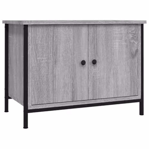 vidaXL Modern Grey TV Cabinet with Doors, W/D/H: 60 x 35 x 45 cm – 1