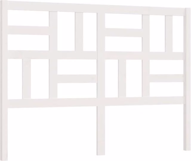 Berkfield Home White Solid Pine Wood Bed Headboard, W/D/H: 146 x 4 x 104 cm – 1