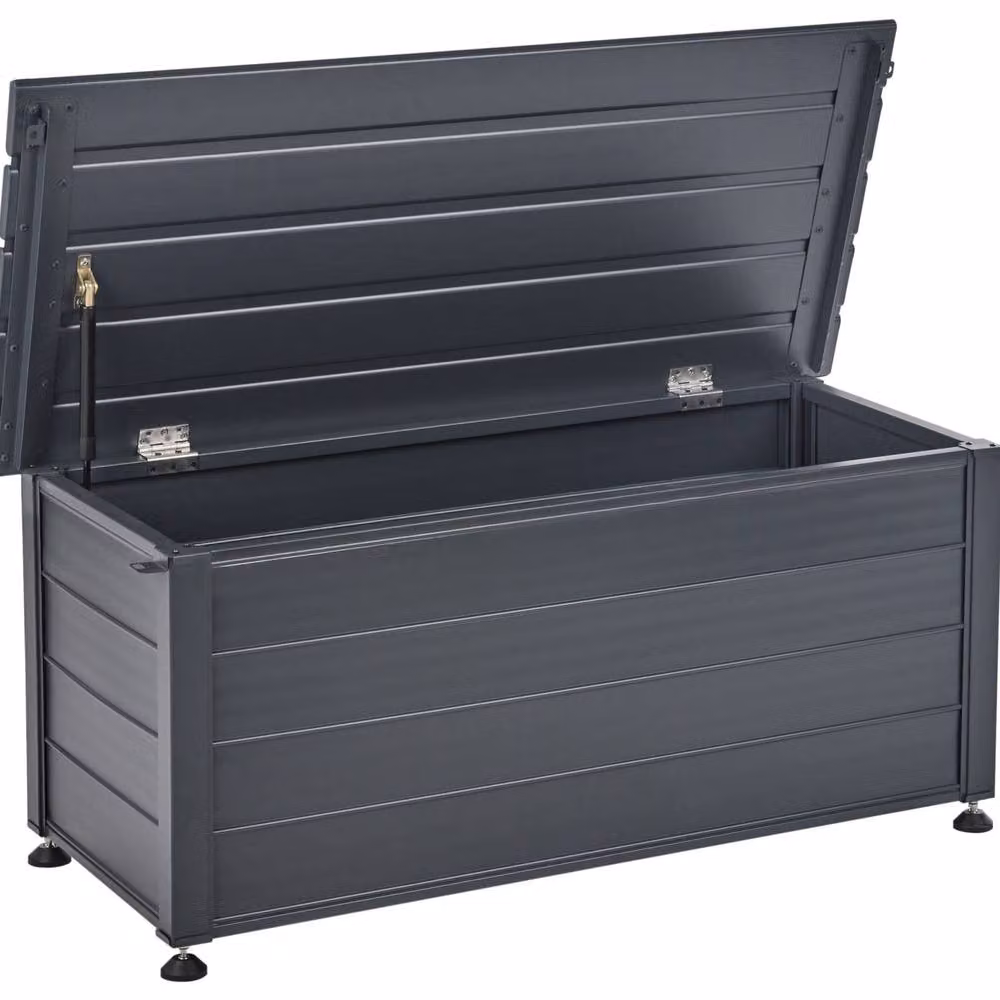 Wyld and Coco Aluminium Storage Box in Matt Grey, W/D/H: 113 x 50 x 50 cm – 2