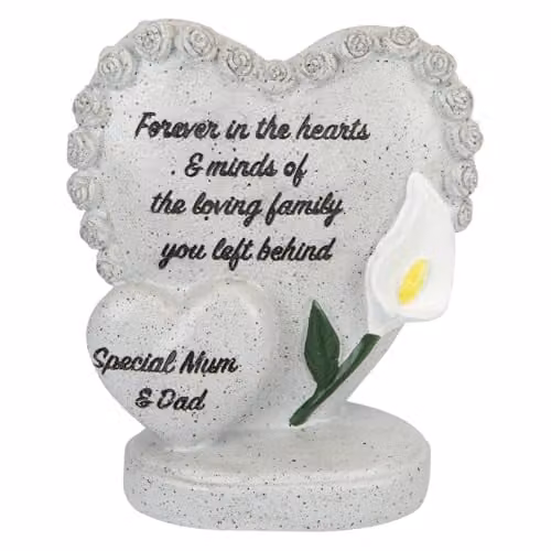 VFM e-Store Memorial Flower Pot Ornament, Grey, W: 15 cm, D: 13 cm, H: 15 cm – 1