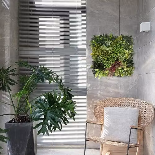 Ark Mat Purple Strand Artificial Plant Wall Panel, Green, W/D/H: 50 x 50 x 15 cm – 7