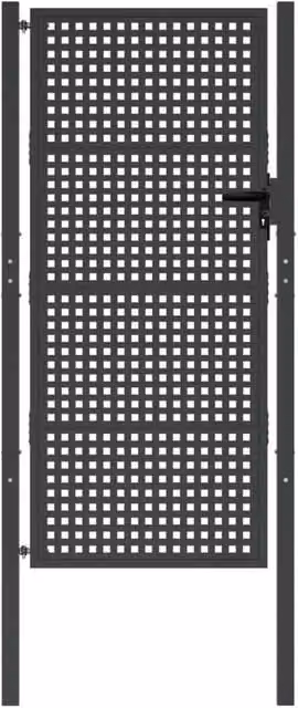 Berkfield Home Durable Steel Garden Gate in Anthracite, W: 105 cm, H: 250 cm