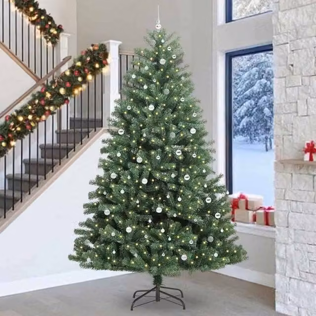 Berkfield Home Green Artificial Hinged Christmas Tree, Height: 300 cm