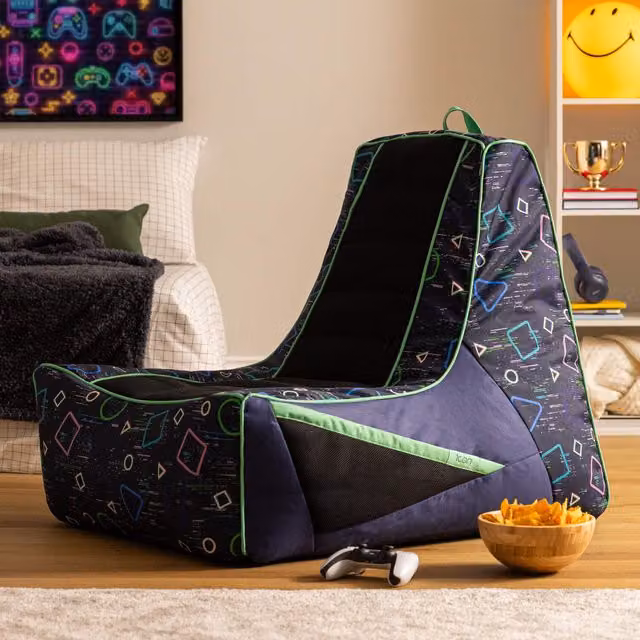 ICON Meta Gaming Recliner in Navy Blue Fabric